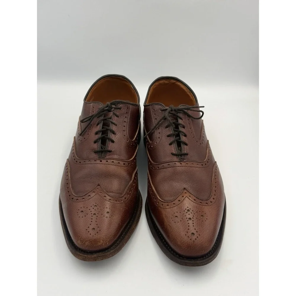 Allen Edmonds McClain Wingtip Brogue Brown Leather Shoes 10.5 D USA